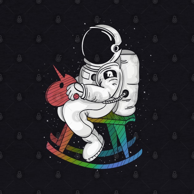 astronaut boy riding woor unicorn by daizzy